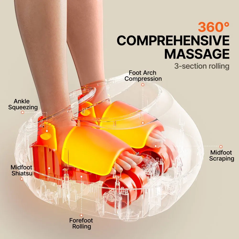 MD-50230A Foot Massager Machine with Heat & Deep Kneading Shiatsu – Fits Up to Men's Size 12