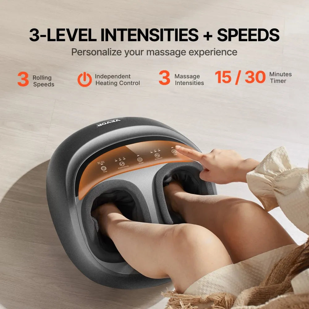 MD-50230A Foot Massager Machine with Heat & Deep Kneading Shiatsu – Fits Up to Men's Size 12