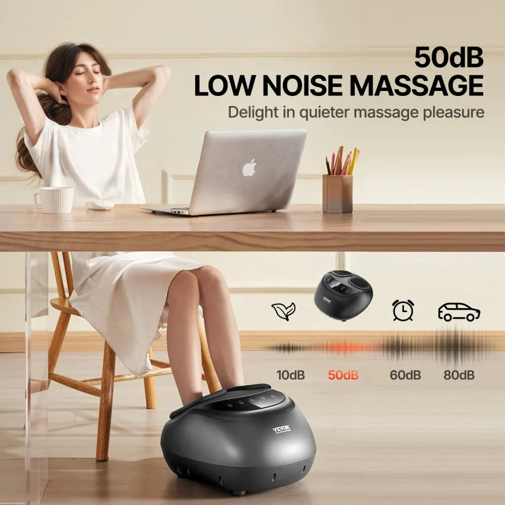 MD-50230A Foot Massager Machine with Heat & Deep Kneading Shiatsu – Fits Up to Men's Size 12