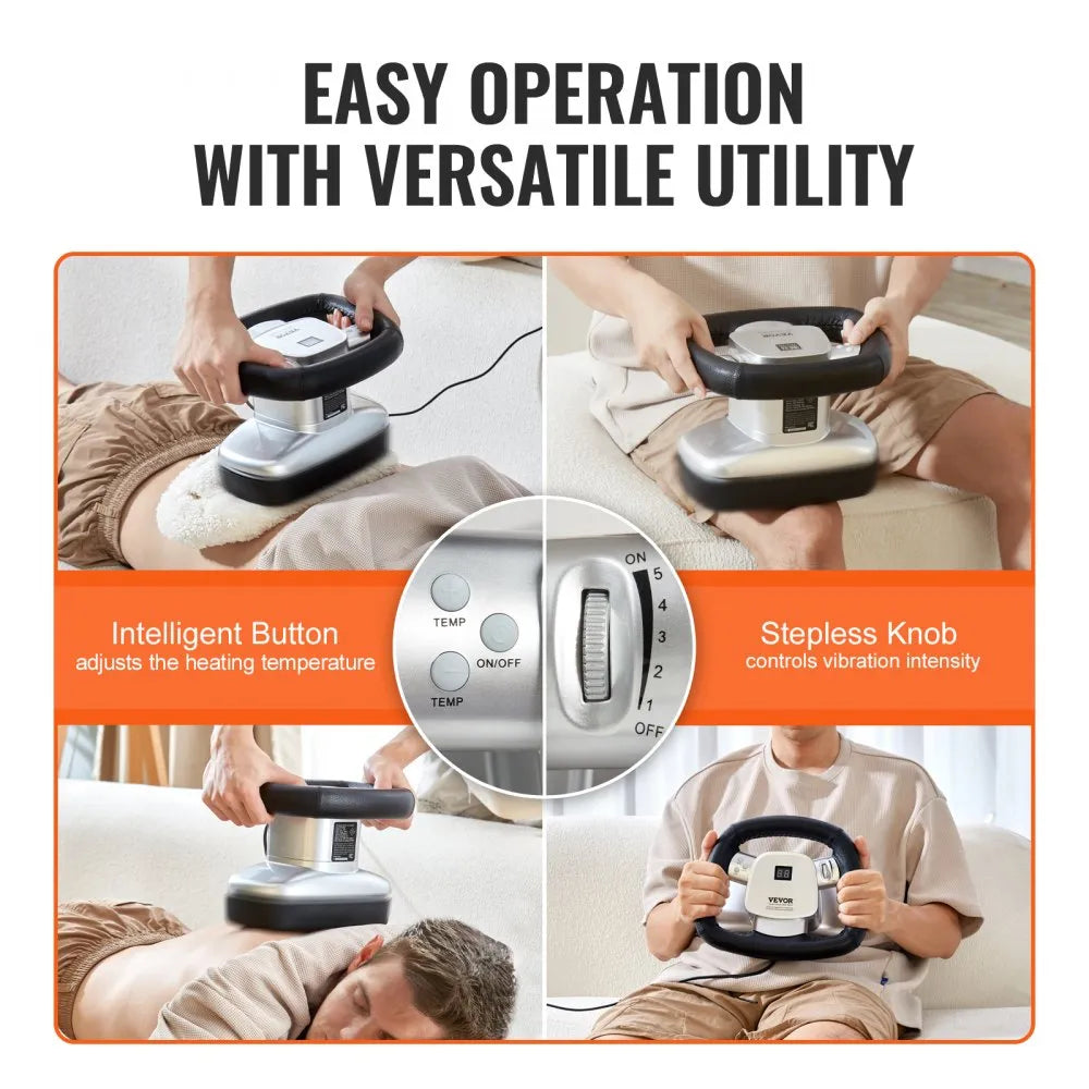 Professional Chiropractic Orbital Body Massager with Heat & Variable Speed