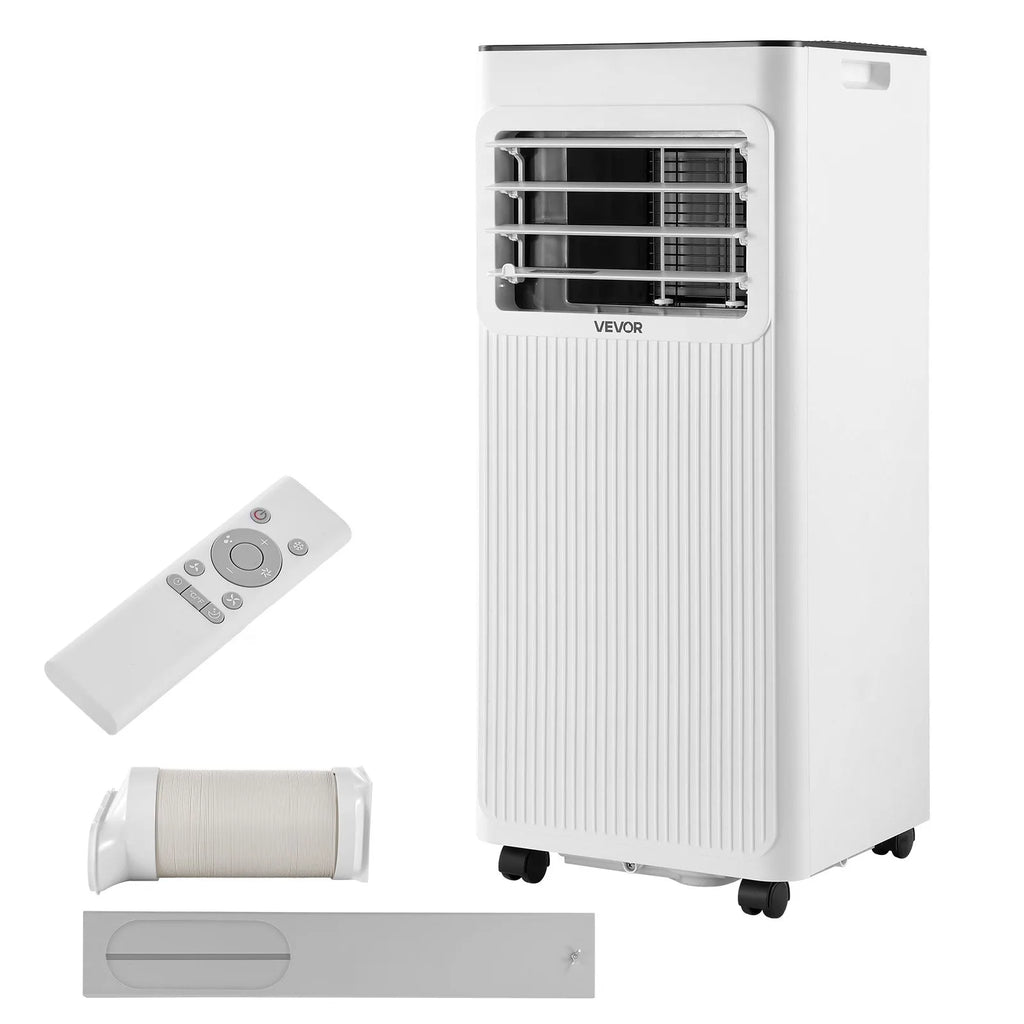 10,000 BTU Portable Air Conditioner, 3-in-1 Cooling Unit with Remote, Timer & Dehumidifier, White