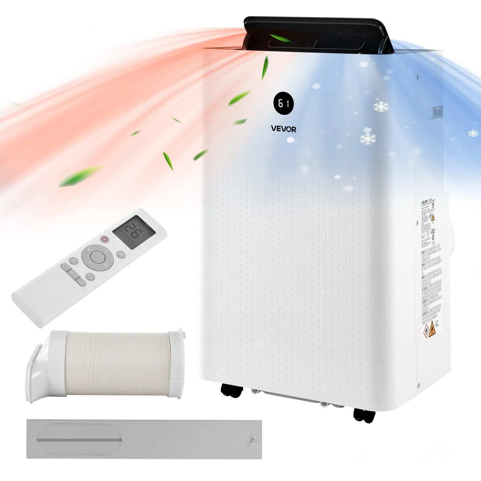 14,000 BTU Portable Air Conditioner & Heater Combo, 5-in-1 AC Unit