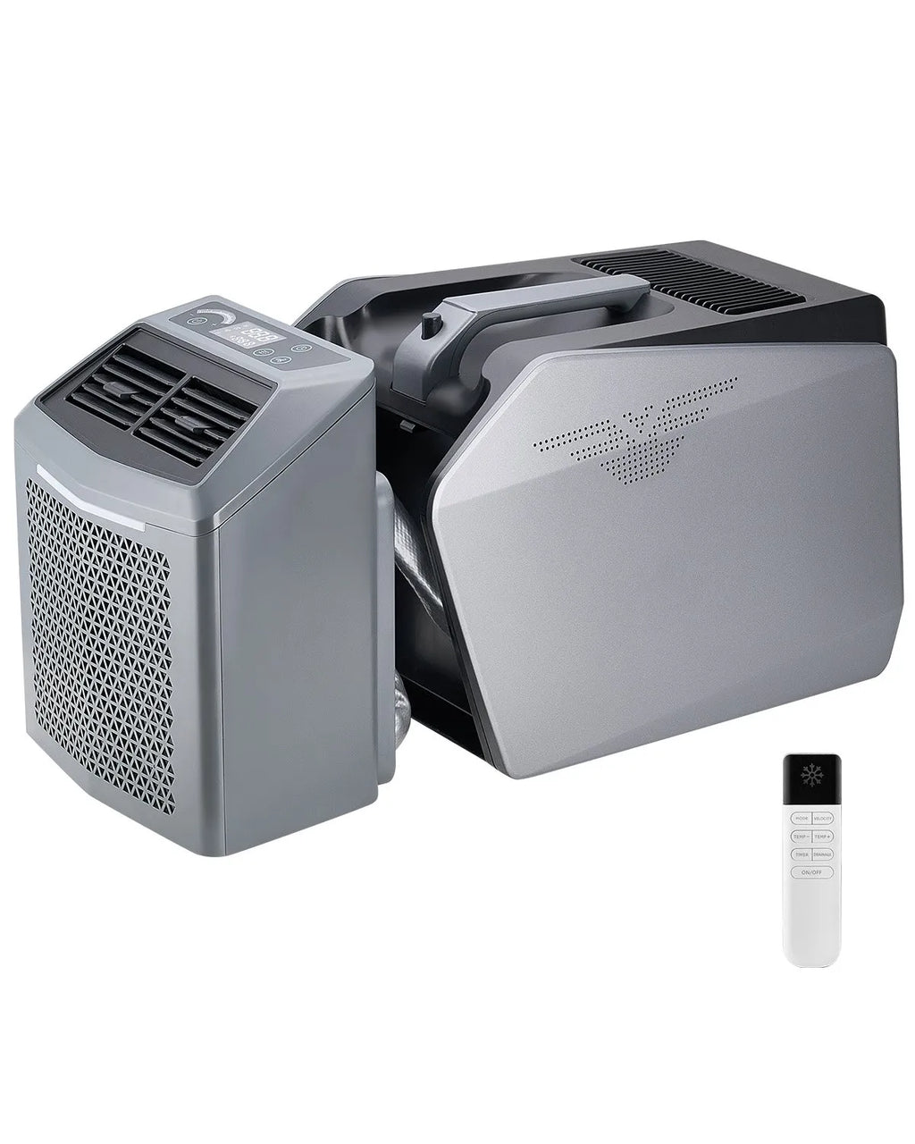 Portable Air Conditioner 5000 BTU, 3-Speed AC Unit with 24H Timer, 16-32°C Adjustable Cooling, AC/DC Powered for Camping, RV & Home