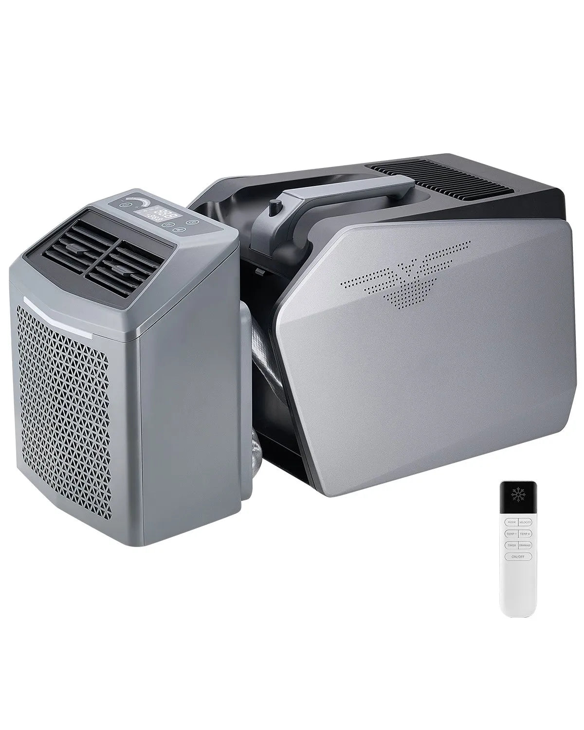 Portable Air Conditioner 5000 BTU, 3-Speed AC Unit with 24H Timer, 16-32°C Adjustable Cooling, AC/DC Powered for Camping, RV & Home