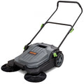 S13-001A Walk-Behind Hand Push Floor Sweeper 25.6" Manual Non-Electric with 5-Gallon Waste Container