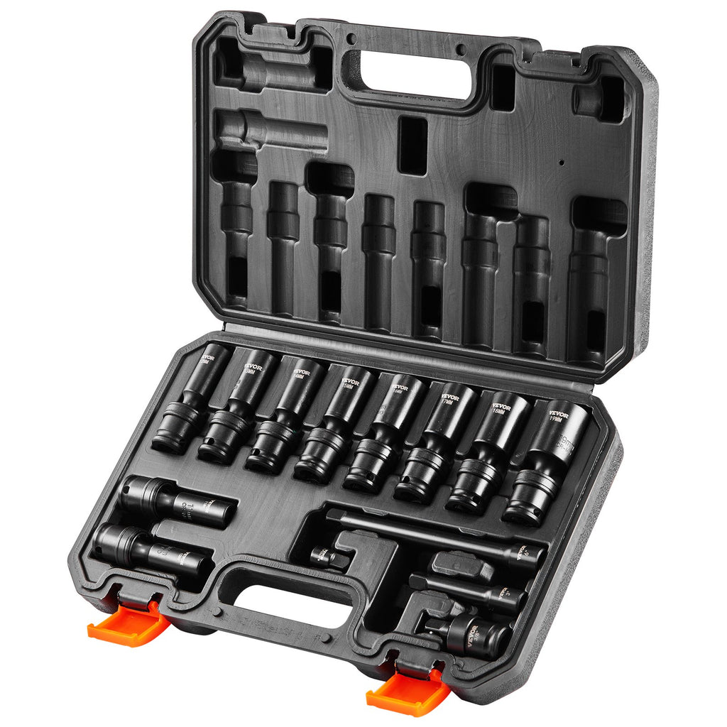 SX38MUN1400 14PCS 3/8" Drive Universal Impact Socket Set, Metric 10-19mm