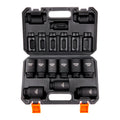 SS217809A 9-Piece 1/2" Drive Deep Impact Socket Set, Metric 29-38mm, Cr-Mo Steel