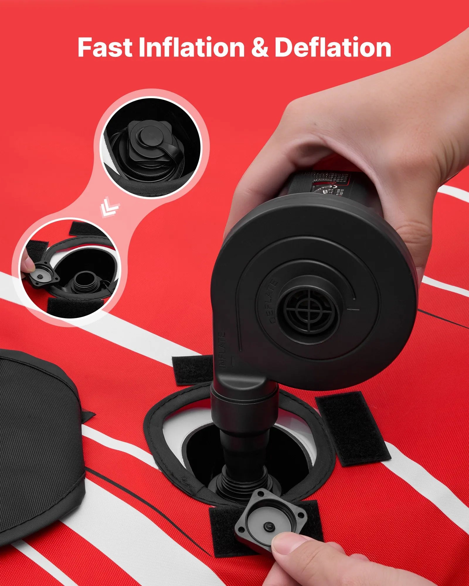 SS-1012 3-Person Towable Tube for Boating, Inflatable Water Sports Tube, 510 lbs Capacity