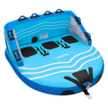 SS-1019 3-Person Towable Boat Tube Inflatable Water Sports Tube with Nylon Cover & Dual Tow Points