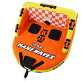 SS-1001 2-Person Towable Boat Tube with Backrest, 340 lb Capacity, Nylon Covered Inflatable Water Tube
