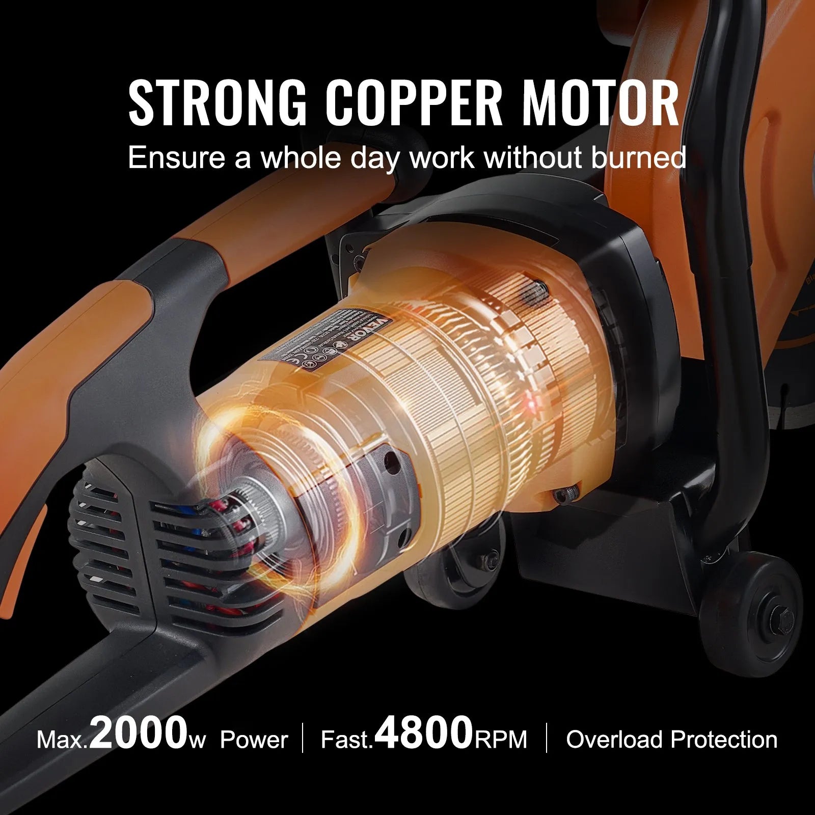 DC235 9" Electric Concrete Saw 1800W Wet/Dry Circular Concrete Cutter with 3.5" Cutting Depth