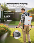 XF-12M27-US 18V Battery Powered Backpack Sprayer, 3.2 Gal (12L), 0-90 PSI Adjustable, 2-Hour Runtime, 5 Nozzles
