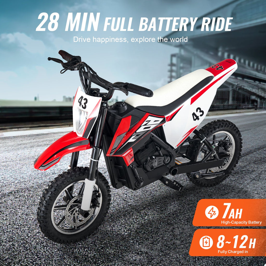 36V Kids Electric Ride-On Motorcycle, 15.5 MPH, Ages 14+