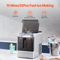 Countertop Ice Maker Machine, 50Lbs/Day, 32 Ice Cubes in 15 Mins, 3 Ice Sizes, Self-Cleaning Portable Ice Maker