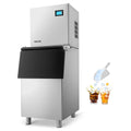 Commercial Ice Maker Machine 360 lbs/24H with 250 lbs Storage Bin, Stainless Steel, Self-Cleaning Touchscreen