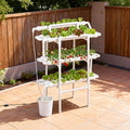 HX-90S 3-Tier 90-Site Hydroponic Growing System Kit with Timed Irrigation