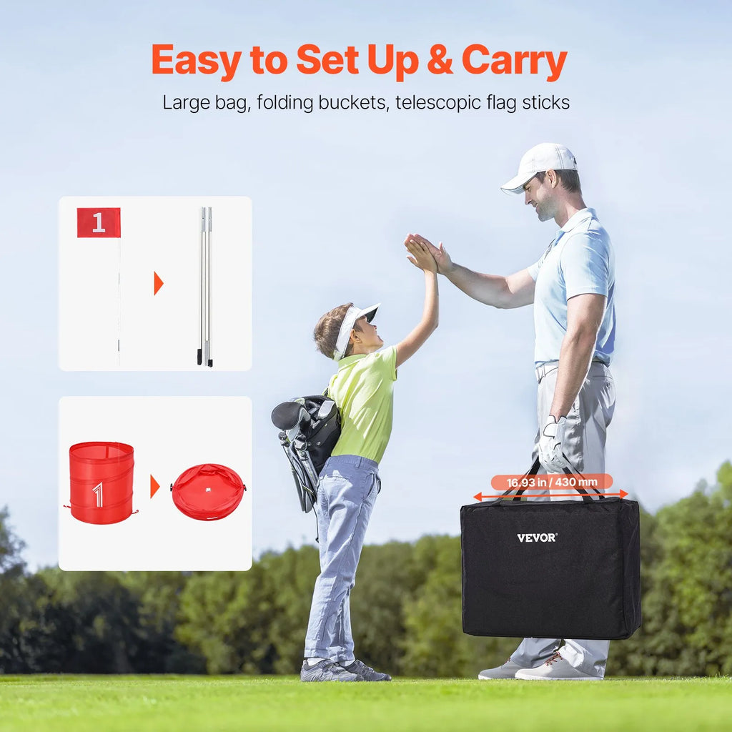 Portable Backyard Golf Chipping Game Set, 3-Hole Golf Practice Course for Kids & Adults (Copy)