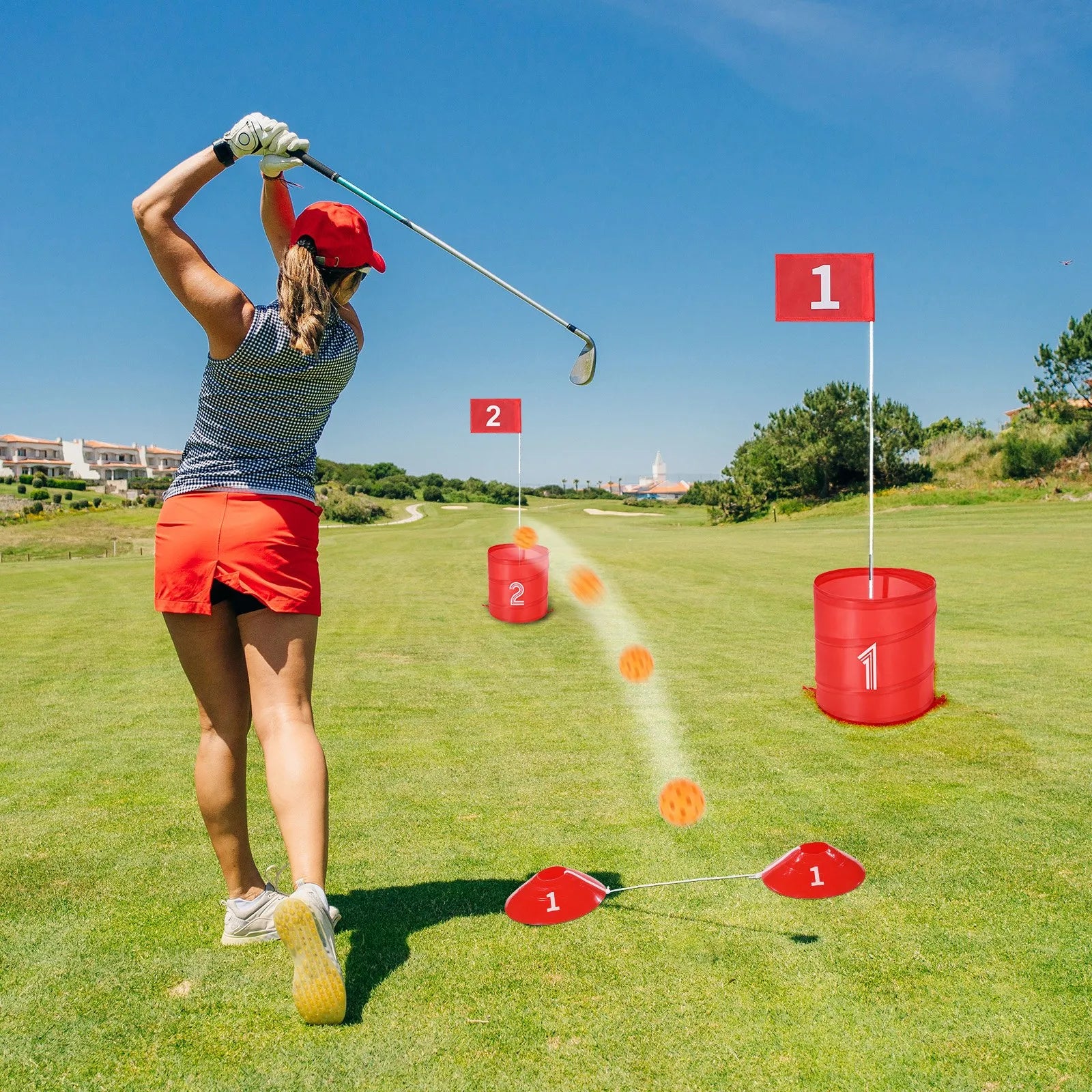 Portable Backyard Golf Chipping Game Set, 3-Hole Golf Practice Course for Kids & Adults (Copy)