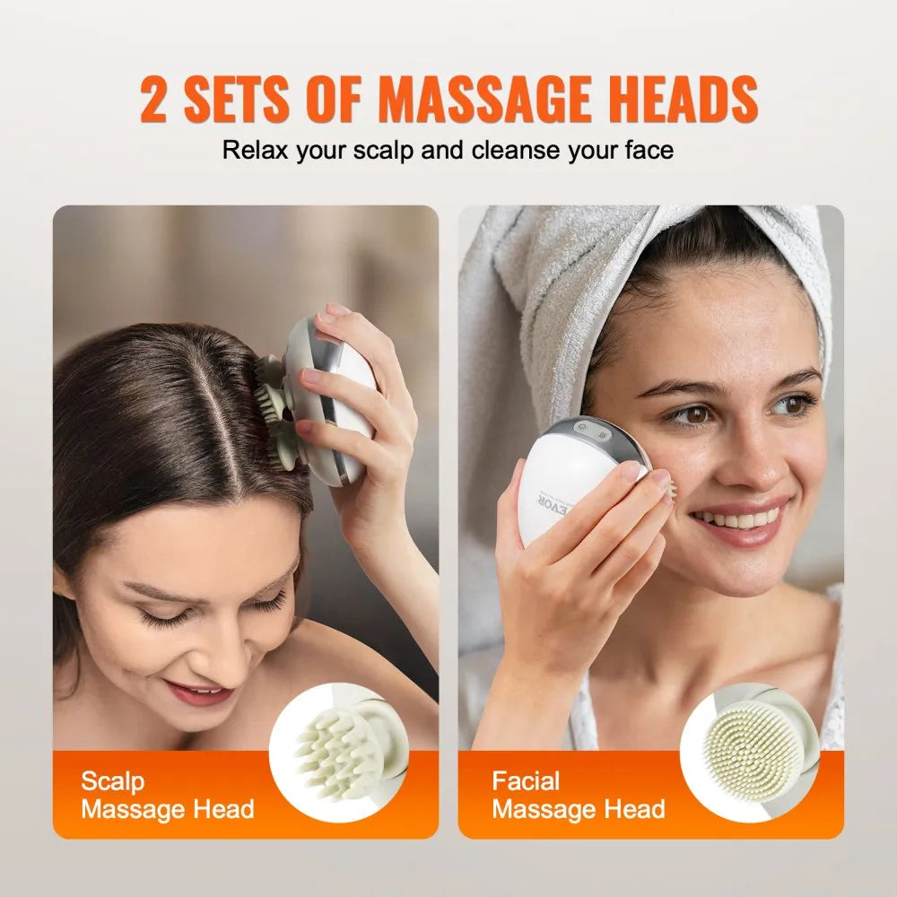 K-111 Electric Heated Scalp Massager – Rechargeable IPX7 Waterproof Hair & Head Massager