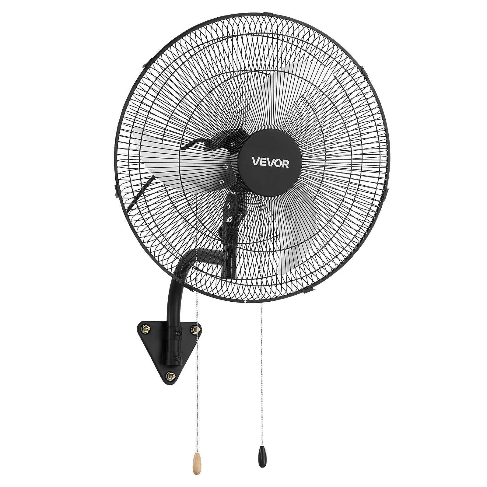 20" Wall Mount Oscillating Fan, 3-Speed Industrial Hanging Fan, 3600 CFM