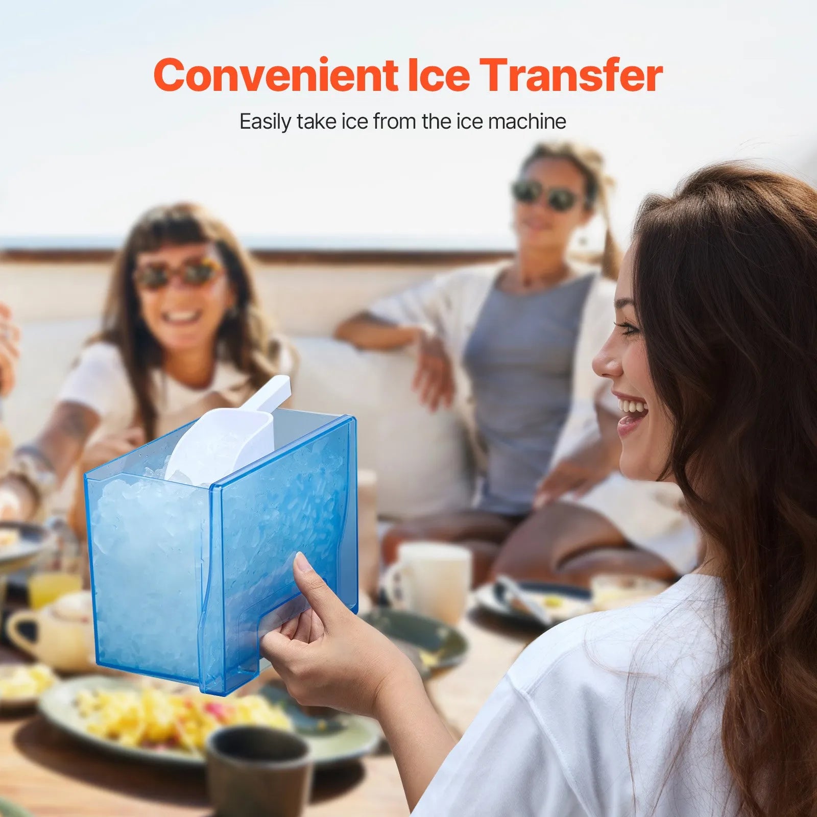 DIM-15A 33lbs/24H Nugget Ice Maker, Self-Cleaning Pebble Ice Machine, Stainless Steel Countertop Ice Maker with Scoop & Drip Tray