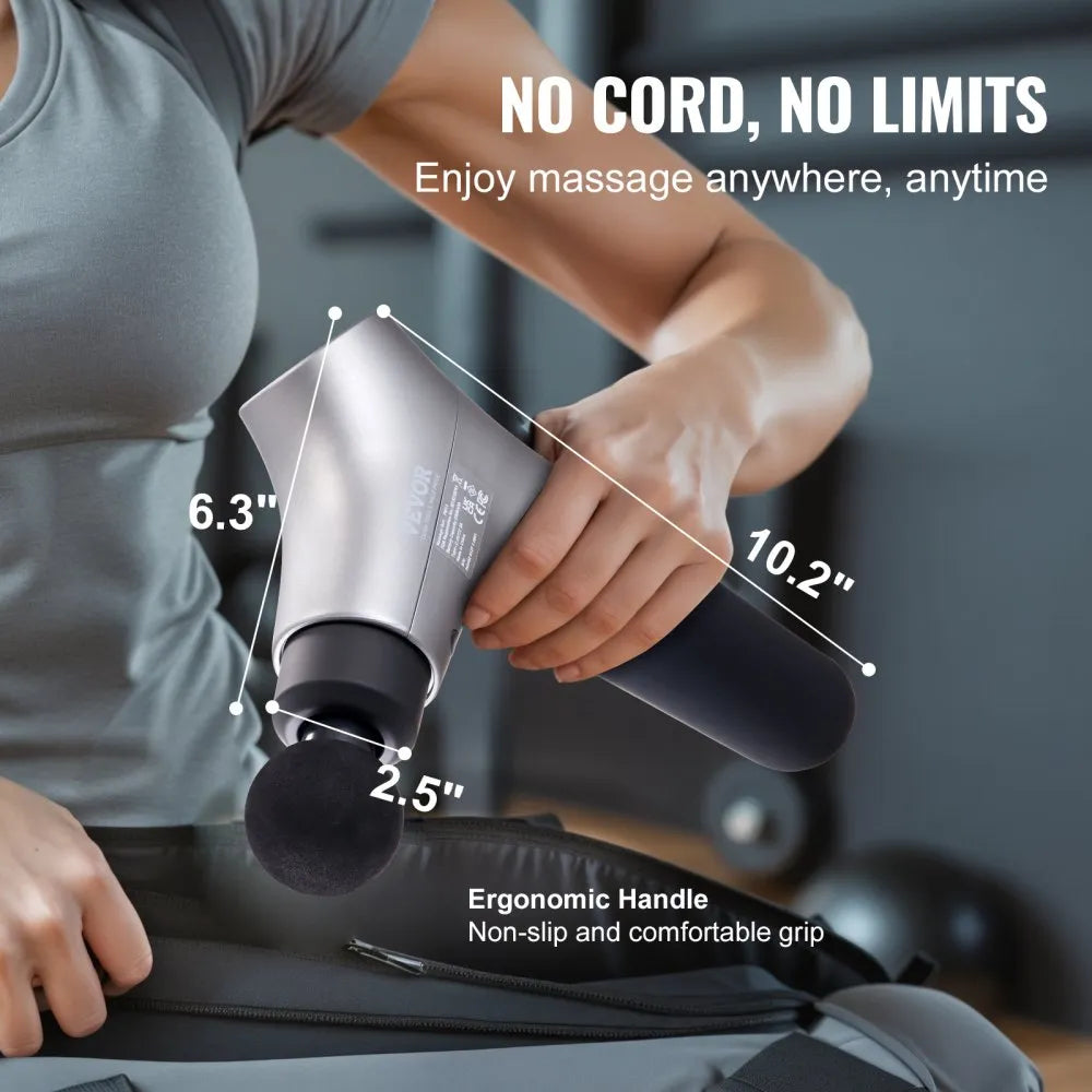 PM13 Deep Tissue Massage Gun with 6 Speeds & 4 Massage Heads