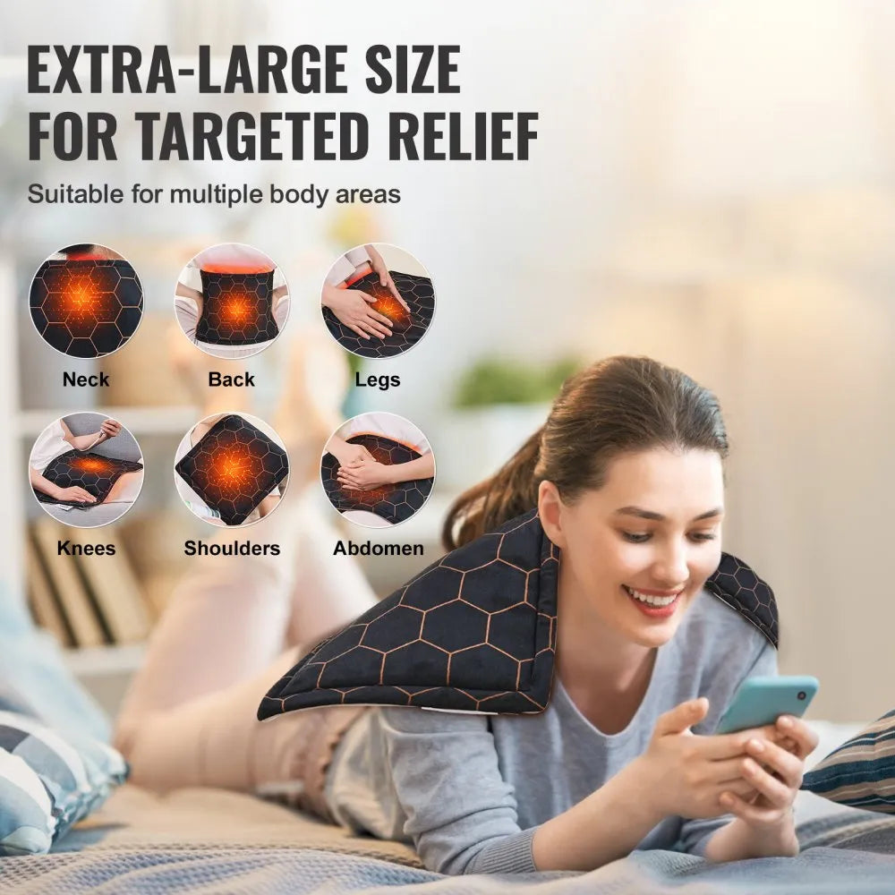 HP245 Far Infrared Weighted Heating Pad 12" x 24" with 4 Heat Levels