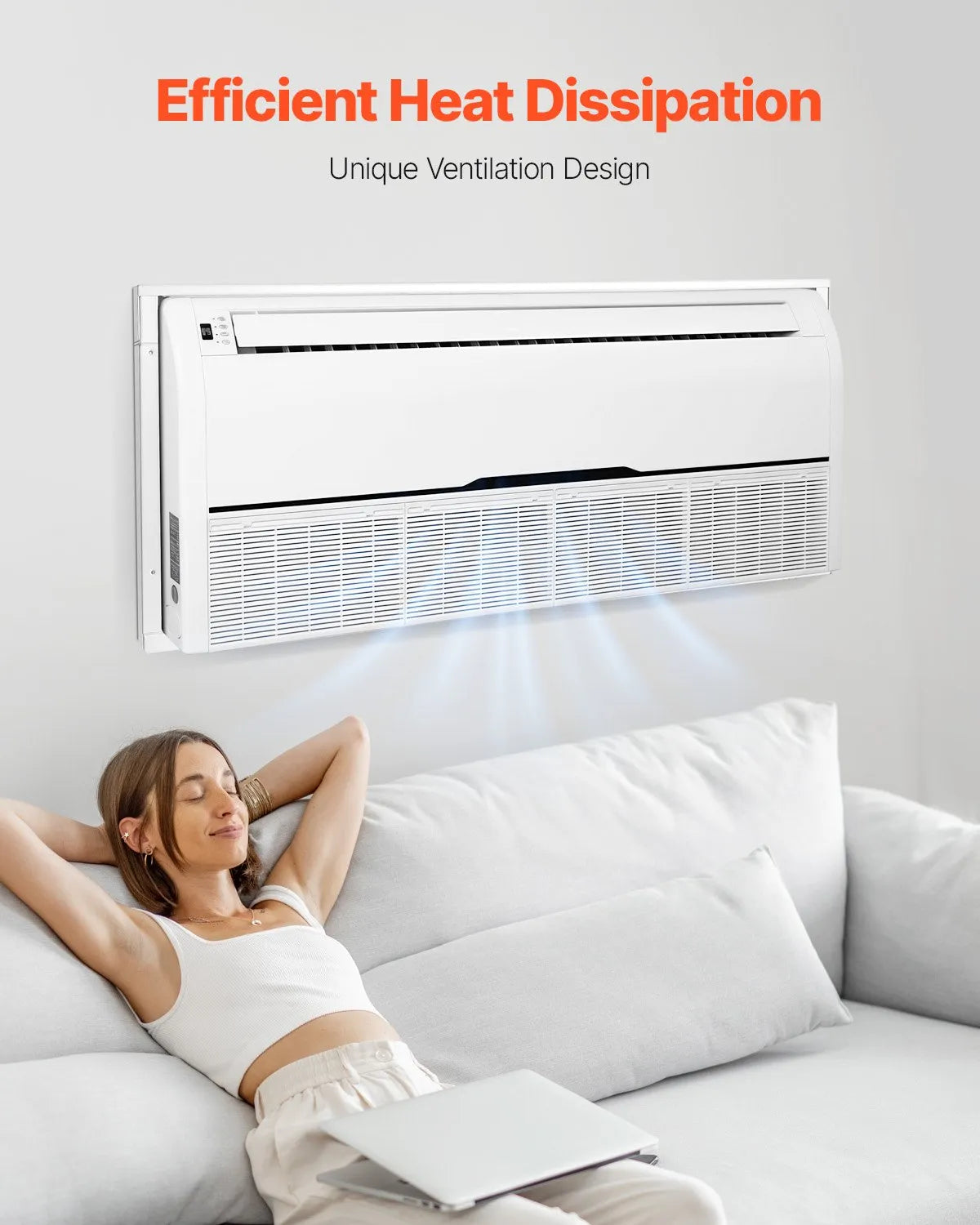 42" Through-the-Wall AC Sleeve, Galvanized Steel Wall Sleeve for Air Conditioners, White