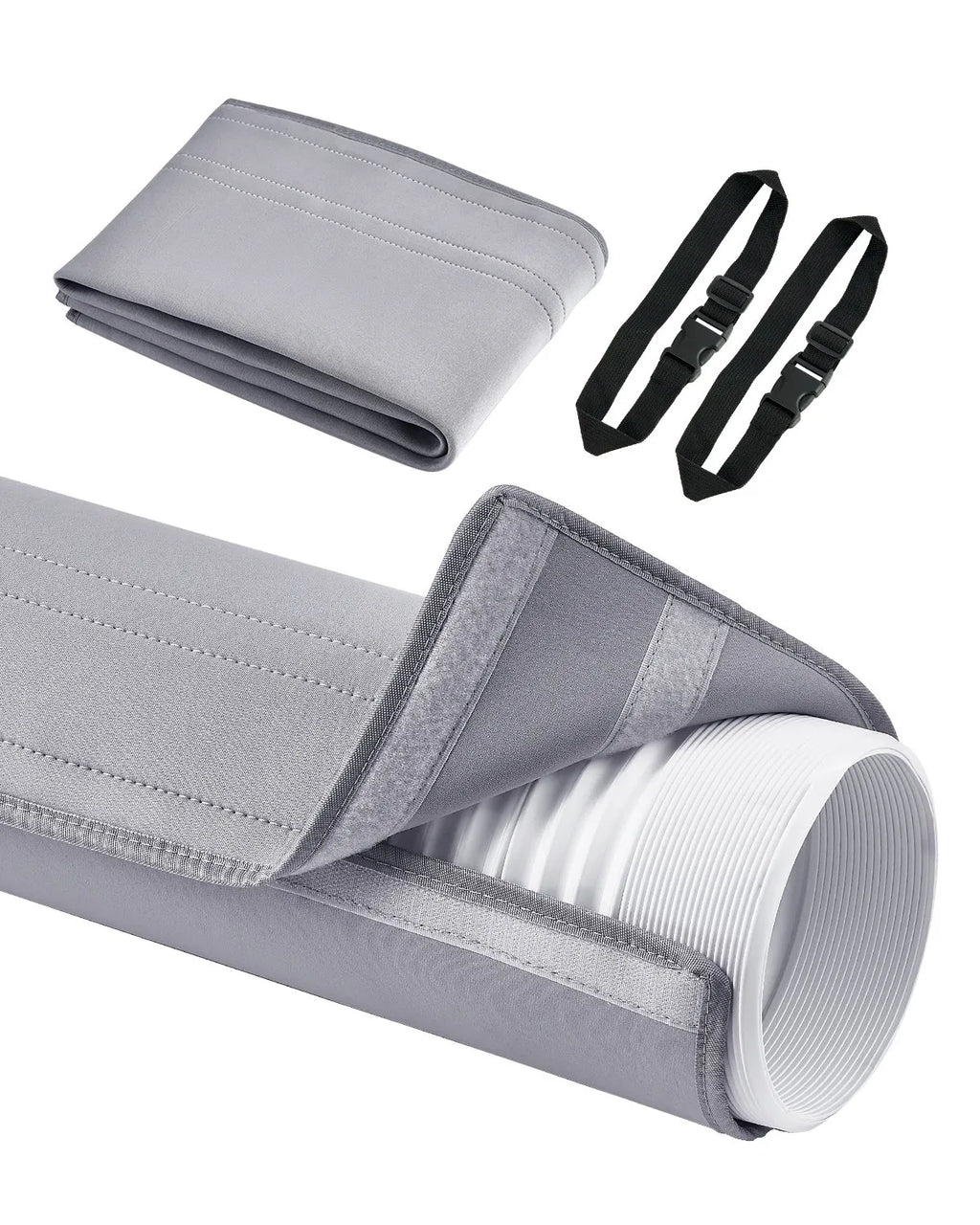 Portable AC Hose Insulation Cover Sleeve for 5" & 5.9" Exhaust Hoses, Gray