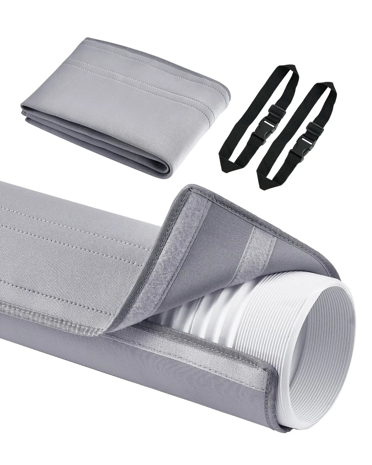 Portable AC Hose Insulation Cover Sleeve for 5" & 5.9" Exhaust Hoses, Gray