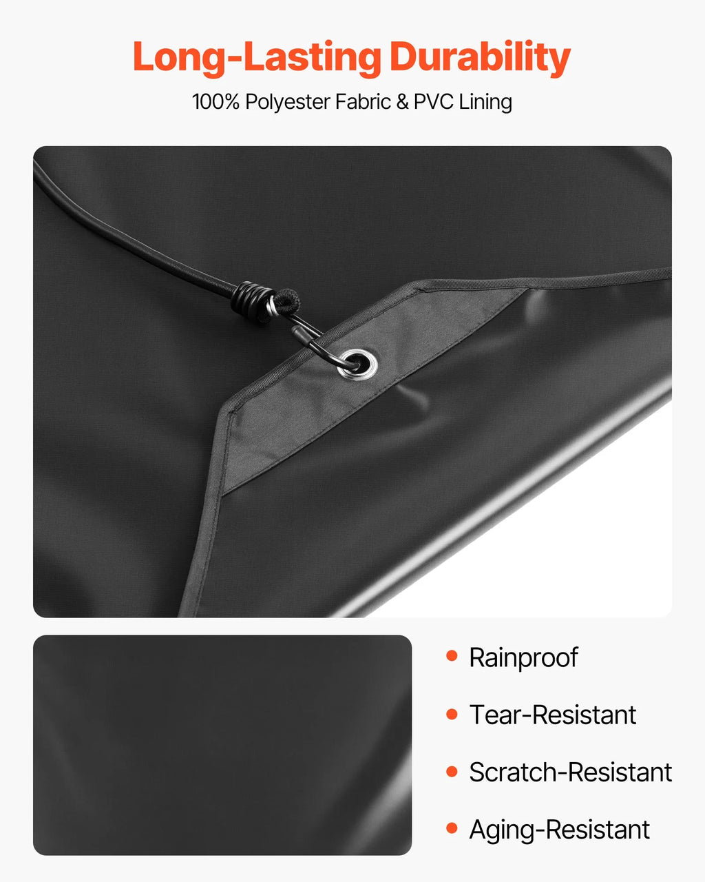 28" x 28" Outdoor AC Unit Cover, Waterproof Mesh Top, Black
