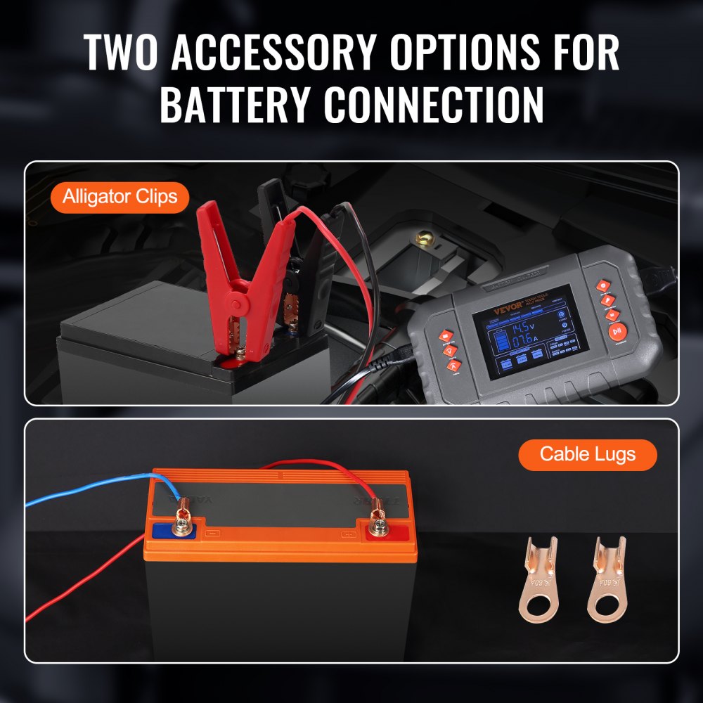 GS450C 35A Smart Battery Charger 6V/12V/24V | Lithium LiFePO4 & Lead-Acid AGM Gel SLA Charger with LCD Display, Trickle Maintainer & Desulfator