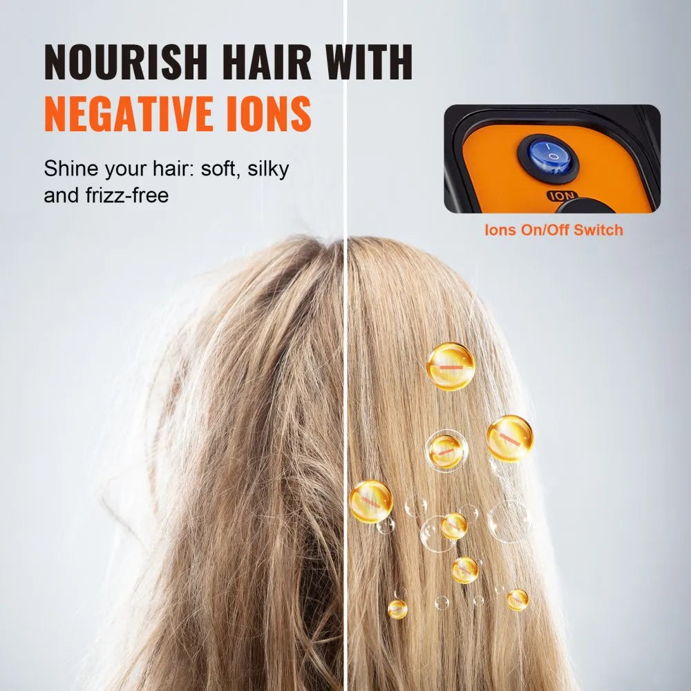 JY-173B 1875W Ionic Hooded Hair Dryer with Adjustable Stand, Timer & Negative Ion Technology