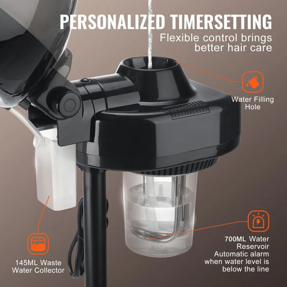 JY-150D Professional Hooded Ionic Hair Steamer with Timer & Adjustable Stand