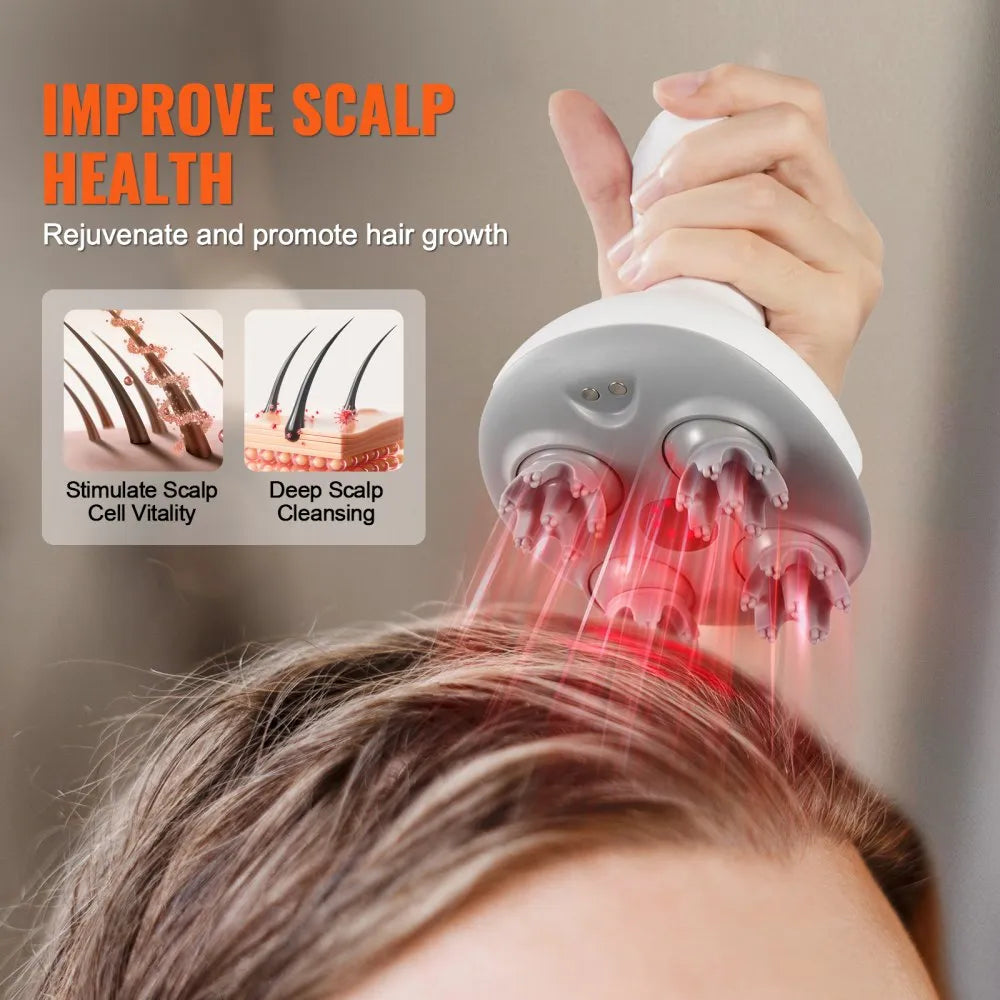K-101 Electric Scalp Massager Rechargeable IPX7 Waterproof Hair Growth & Deep Cleaning Massage Tool