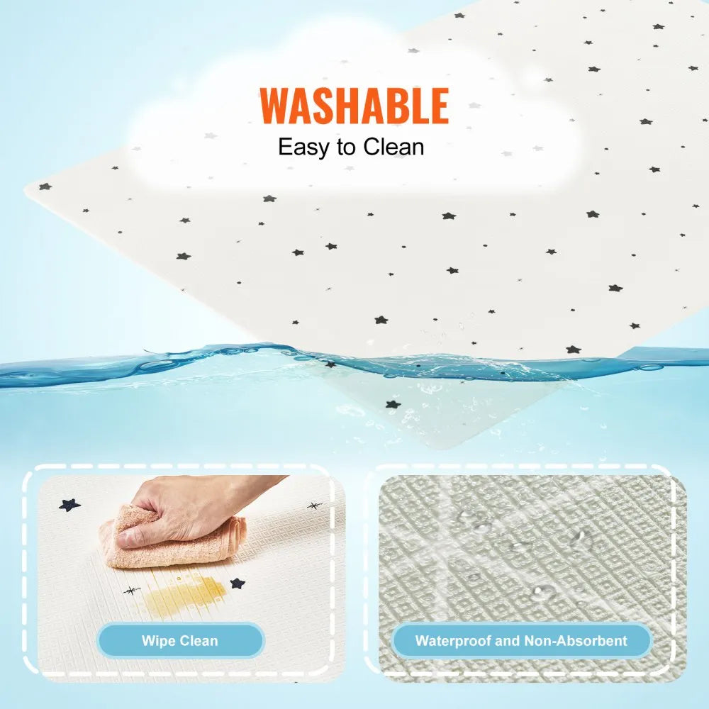 TPU-03 55" x 79" TPU Baby Play Mat – Non-Slip, Waterproof & Reversible