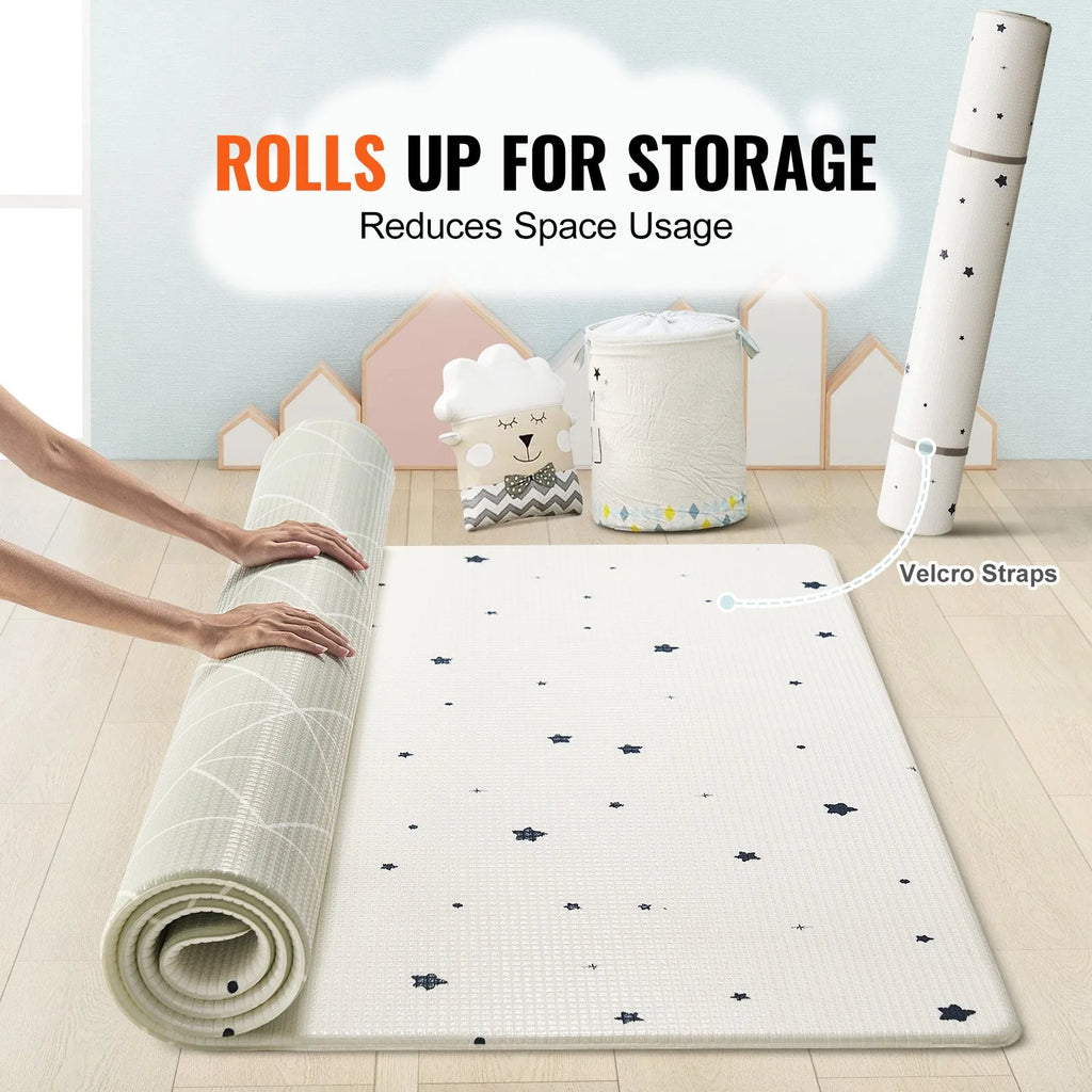 TPU-03 55" x 79" TPU Baby Play Mat – Non-Slip, Waterproof & Reversible