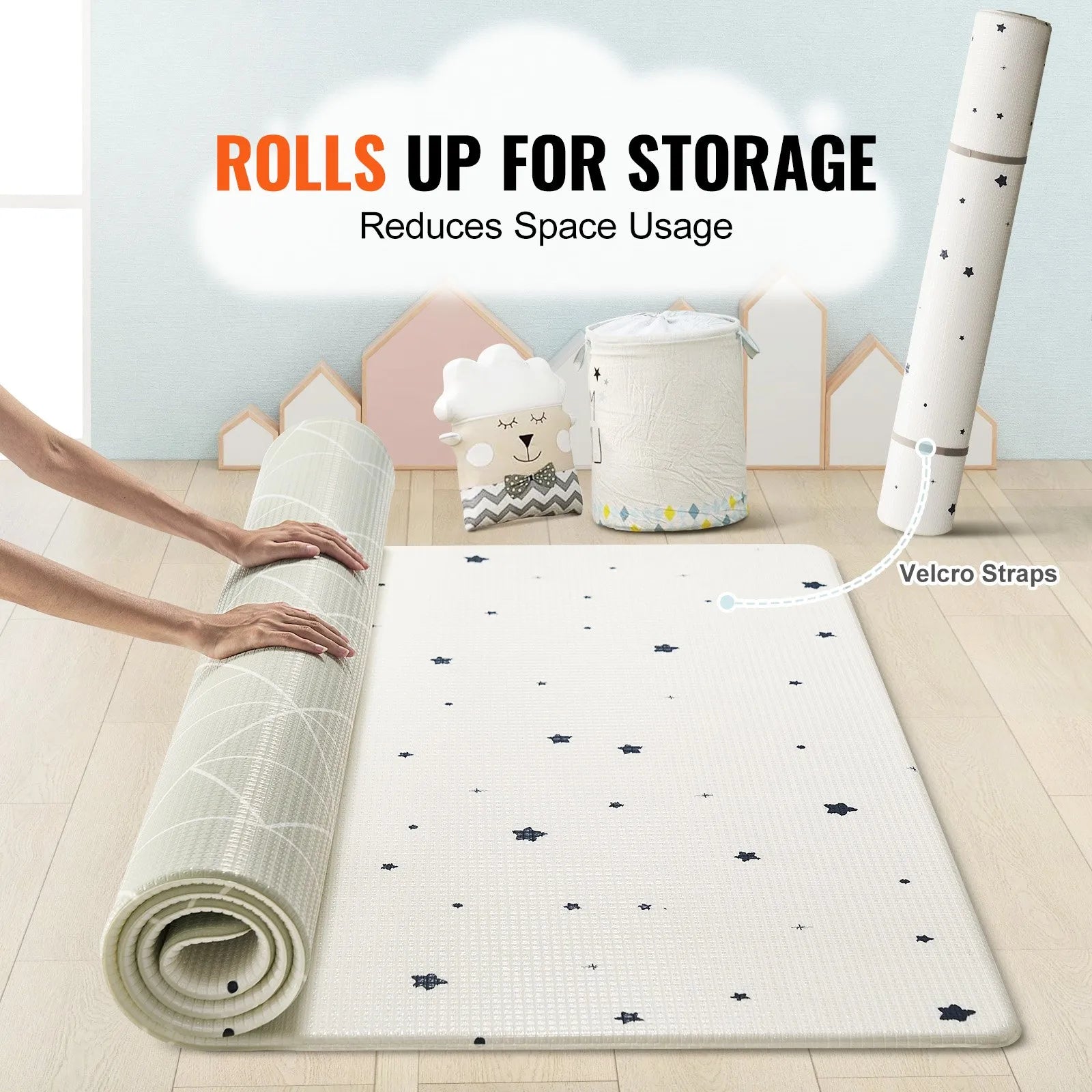 TPU-03 55" x 79" TPU Baby Play Mat – Non-Slip, Waterproof & Reversible