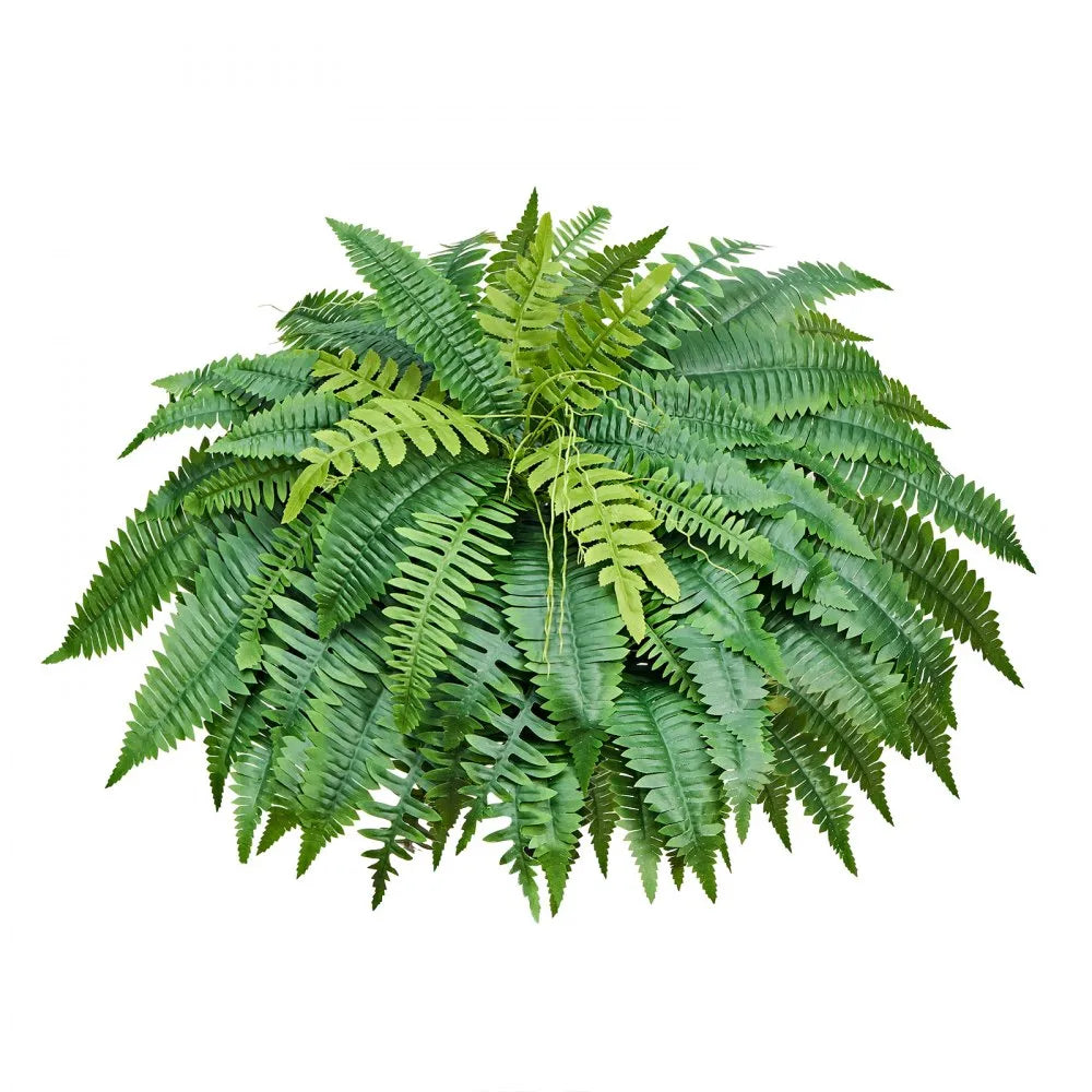 JN-JL-96 50" Artificial Boston Fern with 96 Fronds – Realistic Silk Faux Plant for Indoor & Outdoor Décor