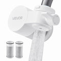 8811 Faucet Mount Water Filter with 3 Filters - Carbon Fiber Tap Water Purifier, White