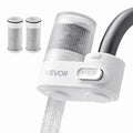 8807 Faucet Mount Water Filter with 3 Carbon Fiber Filters – White