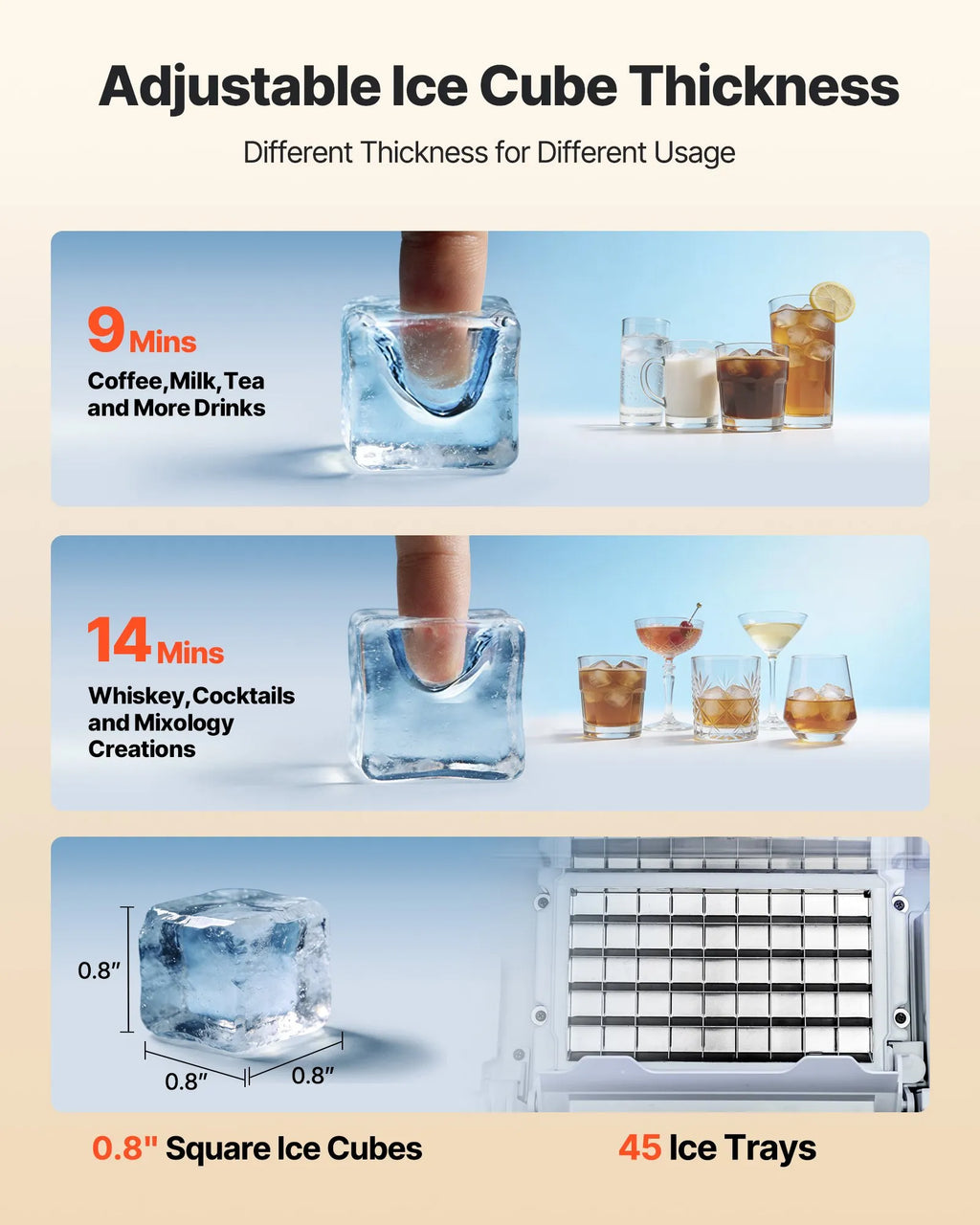 IMC9000F-UL Commercial Ice Maker Machine 120 lbs/24H with 33 lbs Storage, Stainless Steel, Self-Cleaning