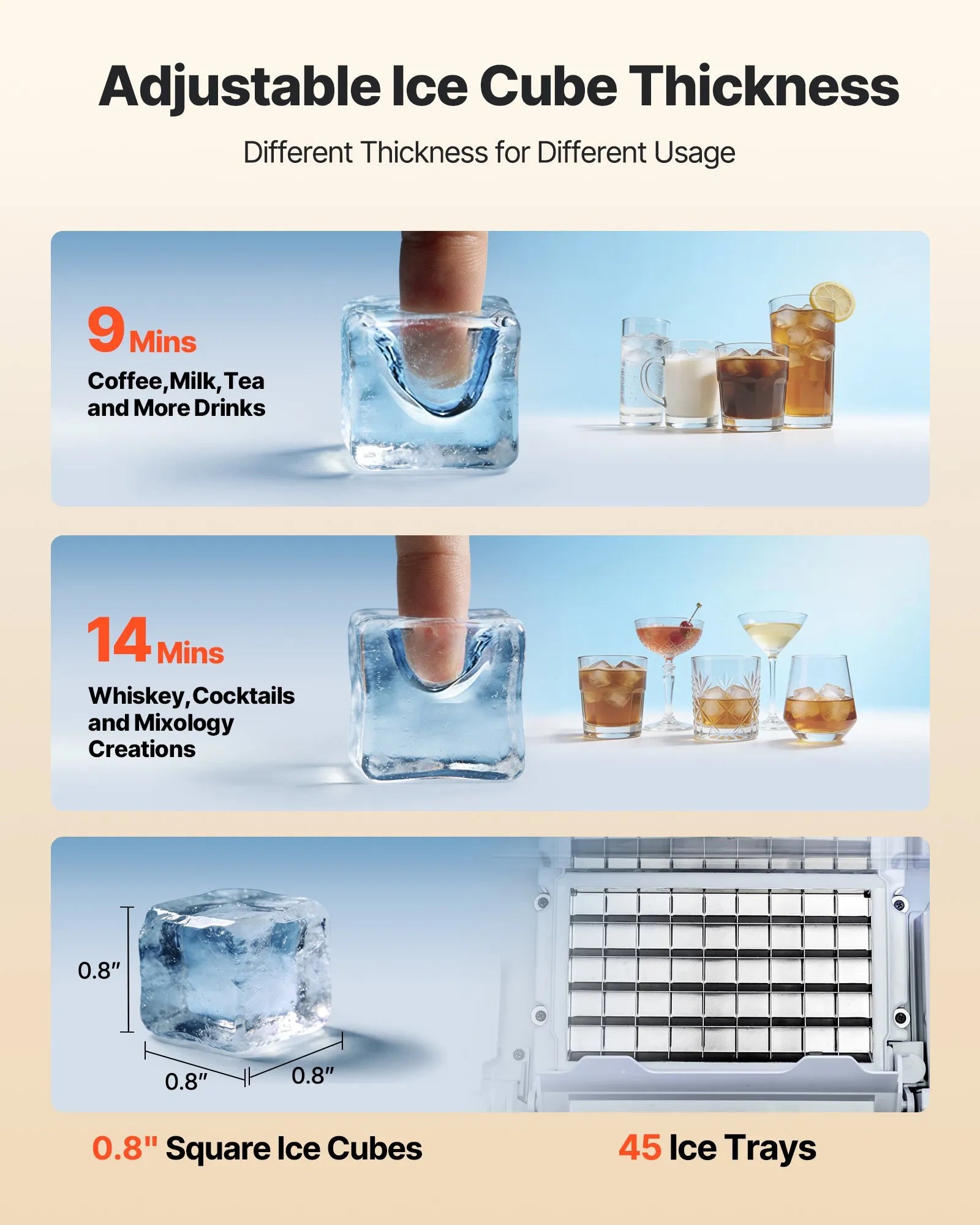 IMC9000F-UL Commercial Ice Maker Machine 120 lbs/24H with 33 lbs Storage, Stainless Steel, Self-Cleaning
