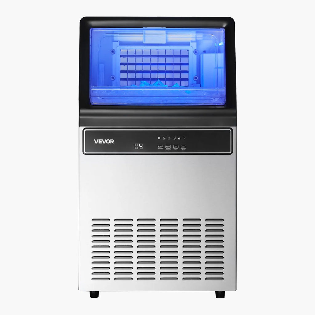 IMC9000F-UL Commercial Ice Maker Machine 120 lbs/24H with 33 lbs Storage, Stainless Steel, Self-Cleaning