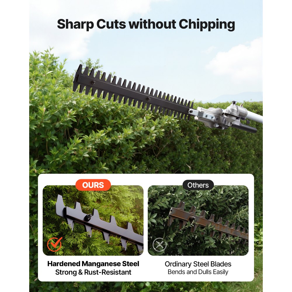 CN-650C 5-in-1 63CC Gas Hedge Trimmer & Brush Cutter with Pole Saw and String Trimmer