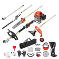 F52-C 6-in-1 Gas-Powered Multi-Function Trimmer with Pole Saw, Hedge Trimmer, Brush Cutter & Weed Eater