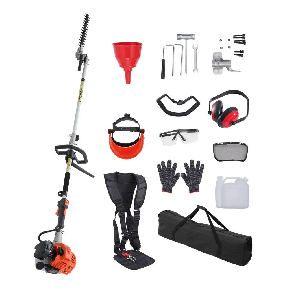 F26-B 26CC 2-Cycle Gas Powered Pole Hedge Trimmer with 5.7" Dual-Action Blade & 270° Adjustable Head
