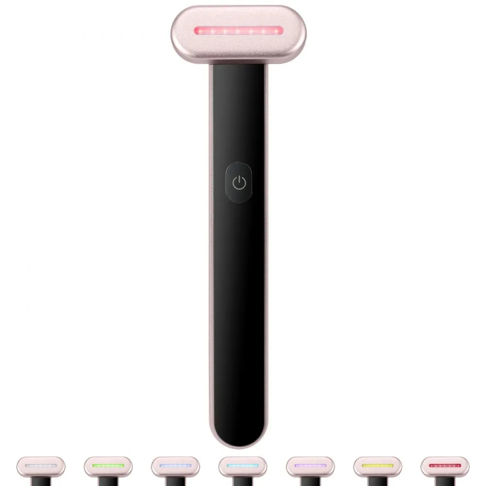 RL05-B 7-Color LED Red Light Therapy Wand for Face & Neck with Heating & Microcurrent Massage