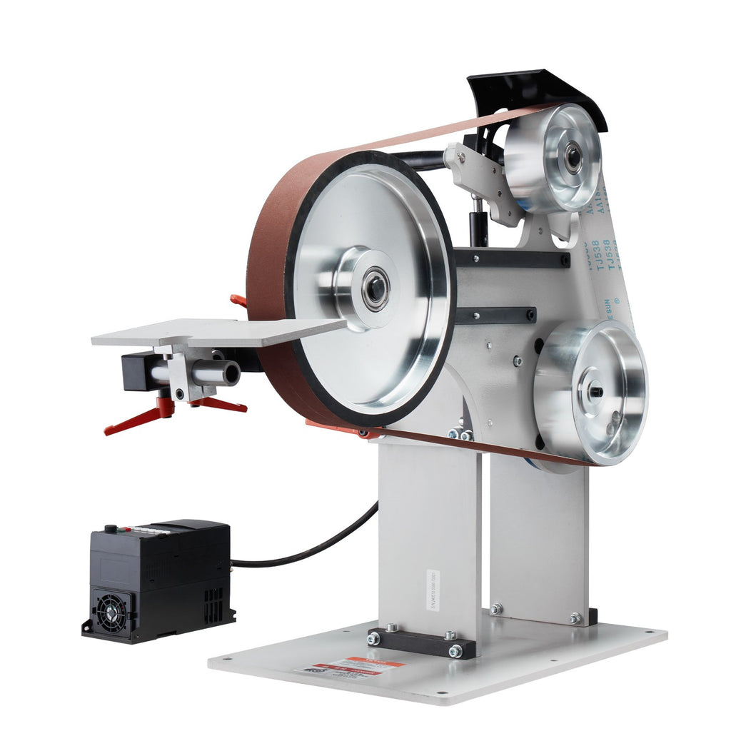 JLD10-7 1500W Variable Speed Belt Grinder Sander 72" x 2", Knife Sharpener with VFD & 3 Grinding Modes