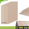 PC6-12-1 12PCS Polycarbonate Roof Panels 5' x 2' Double-Wall Greenhouse Roofing Sheets